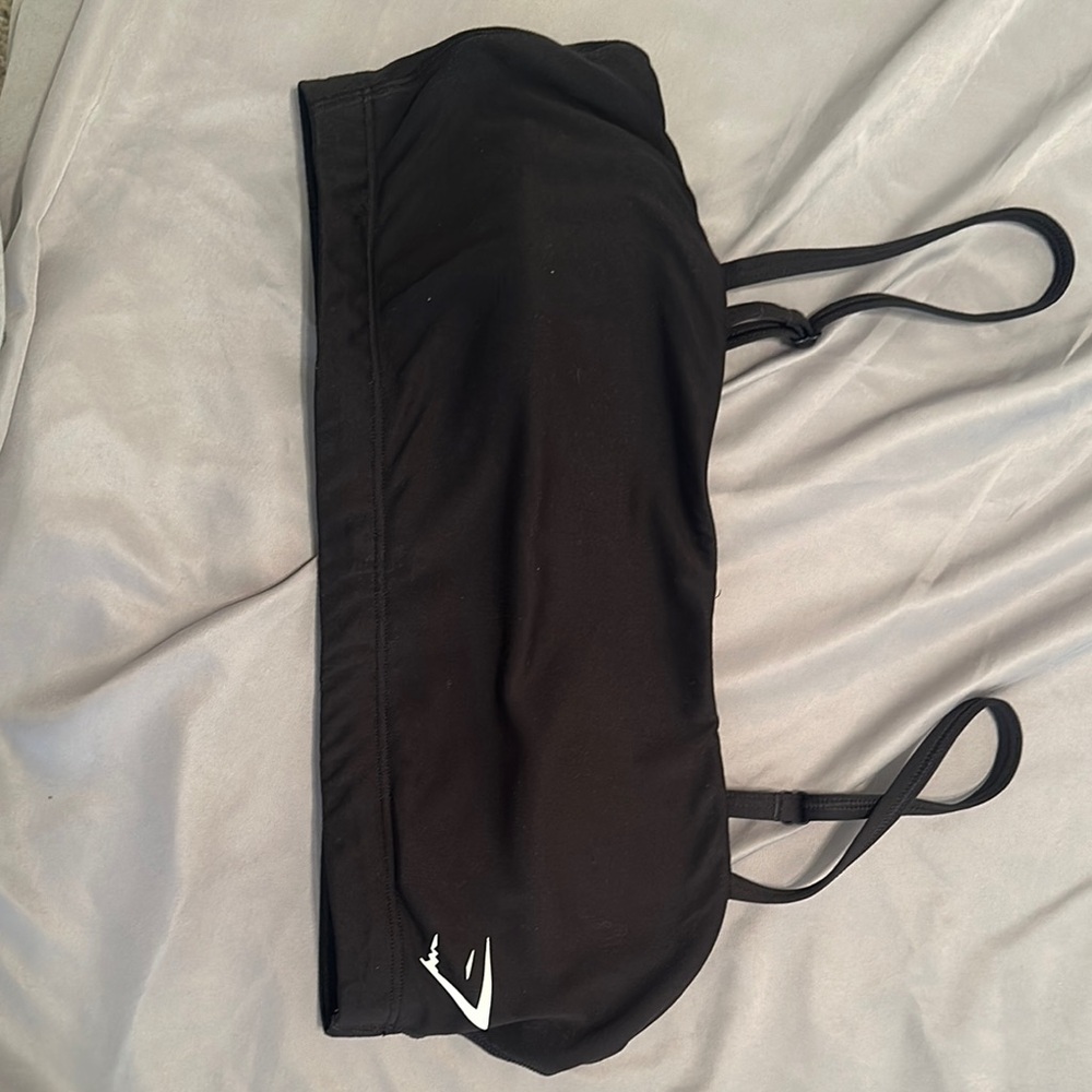 Black bandeau gymshark bra